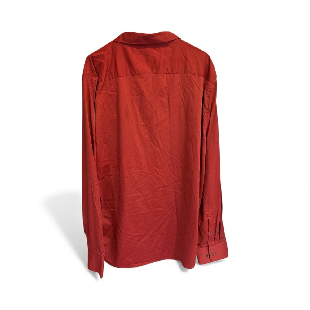 Croft & Barrow Men's Casual Button-Down Shirt in Deep Red - Picture 2 of 3